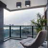 Square Outdoor LED Flush Mount Ceiling Light IP65 Waterproof Exterior Downlight for Villa Balcony