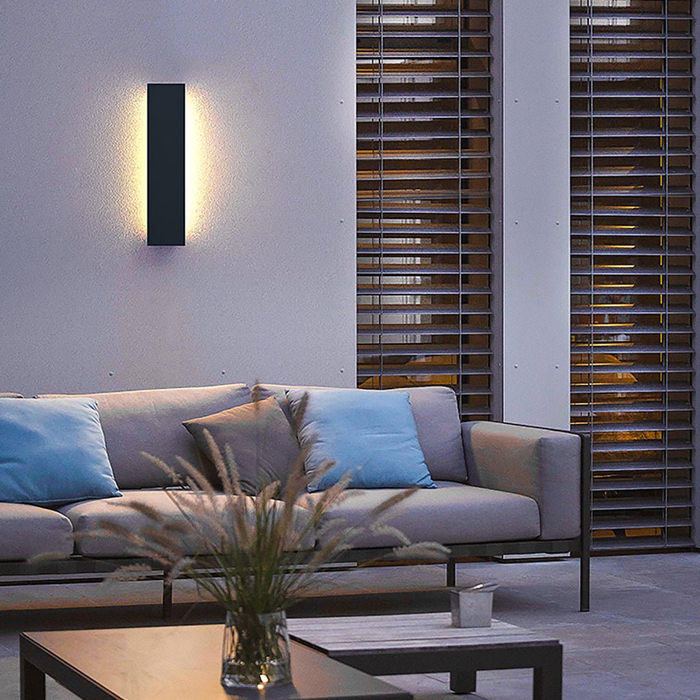 Minimalist Outdoor Waterproof LED Linear Sconce Modern Villa Porch Strip Wall Lamp