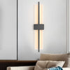 Minimalist Rectangular LED Wall Sconce Modern Acrylic Gold Black Postmodern Bedside Lamp for Living Room