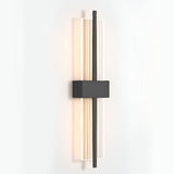 Minimalist Rectangular LED Wall Sconce Modern Acrylic Gold Black Postmodern Bedside Lamp for Living Room