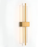 Minimalist Rectangular LED Wall Sconce Modern Acrylic Gold Black Postmodern Bedside Lamp for Living Room