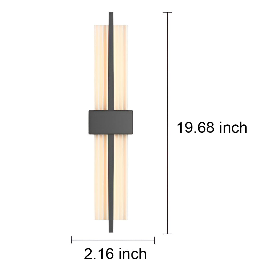 Minimalist Rectangular LED Wall Sconce Modern Acrylic Gold Black Postmodern Bedside Lamp for Living Room
