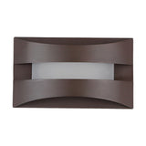 Minimalist Rectangular LED Wall Sconce Modern Nordic Bedside Lighting Fixture White or Brown Finish