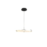 Minimalist Ring Nodes LED Hanging Lamp Adjustable Circular Pendant Fixture for Dining Areas