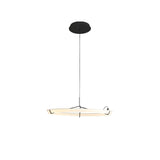 Minimalist Ring Nodes LED Hanging Lamp Adjustable Circular Pendant Fixture for Dining Areas