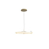 Minimalist Ring Nodes LED Hanging Lamp Adjustable Circular Pendant Fixture for Dining Areas