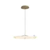 Minimalist Ring Nodes LED Hanging Lamp Adjustable Circular Pendant Fixture for Dining Areas