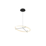 Minimalist Ring Nodes LED Hanging Lamp Adjustable Circular Pendant Fixture for Dining Areas