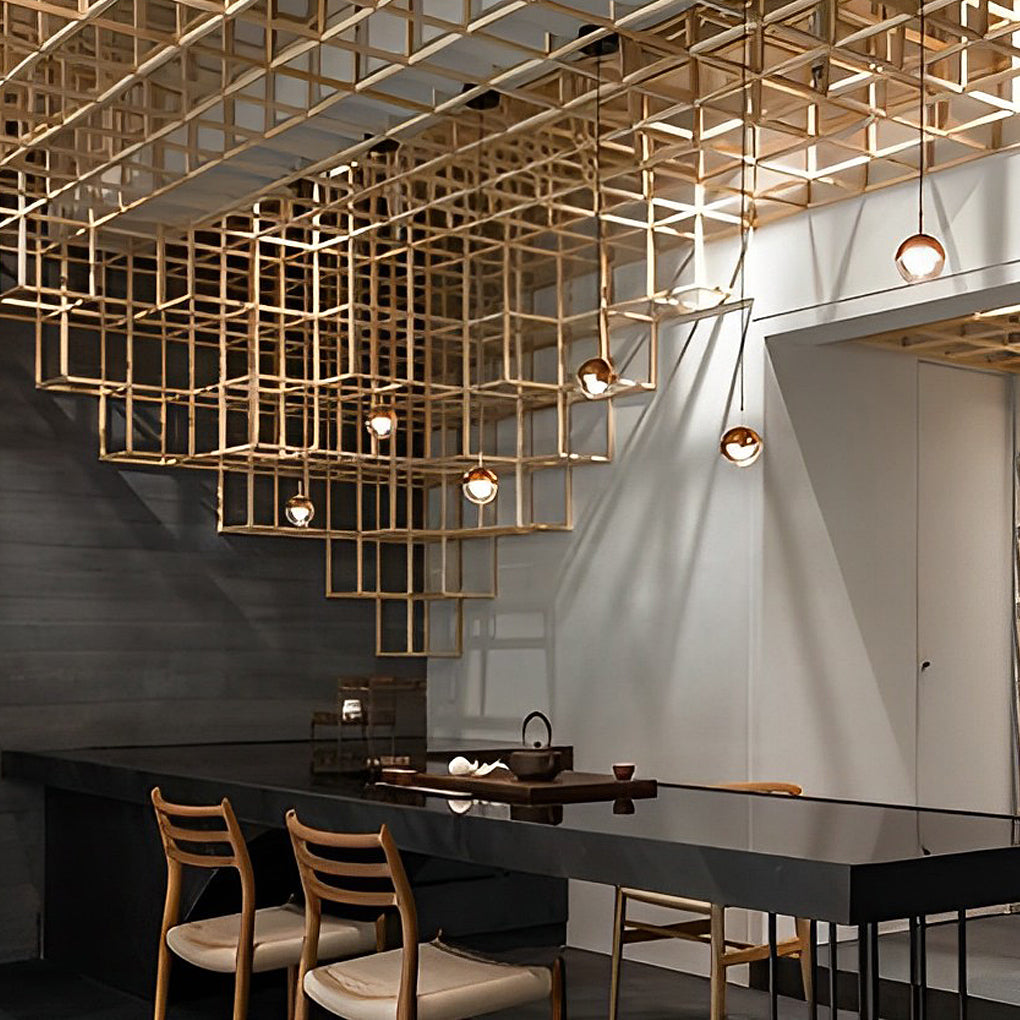 Minimalist Round LED Pendant Chandelier with Glass Globe and Adjustable Wire for Modern Homes