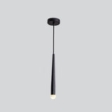 Minimalist Slim Cylinder Metal LED Pendant Light Nordic Style Adjustable Hanging Lamp for Dining Room