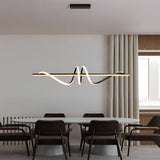 Minimalist Strip LED Kitchen Island Pendant Light Dimmable Nordic Dining Room Hanging Lamp