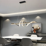 Minimalist Strip LED Kitchen Island Pendant Light Dimmable Nordic Dining Room Hanging Lamp