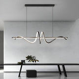 Minimalist Strip LED Kitchen Island Pendant Light Dimmable Nordic Dining Room Hanging Lamp
