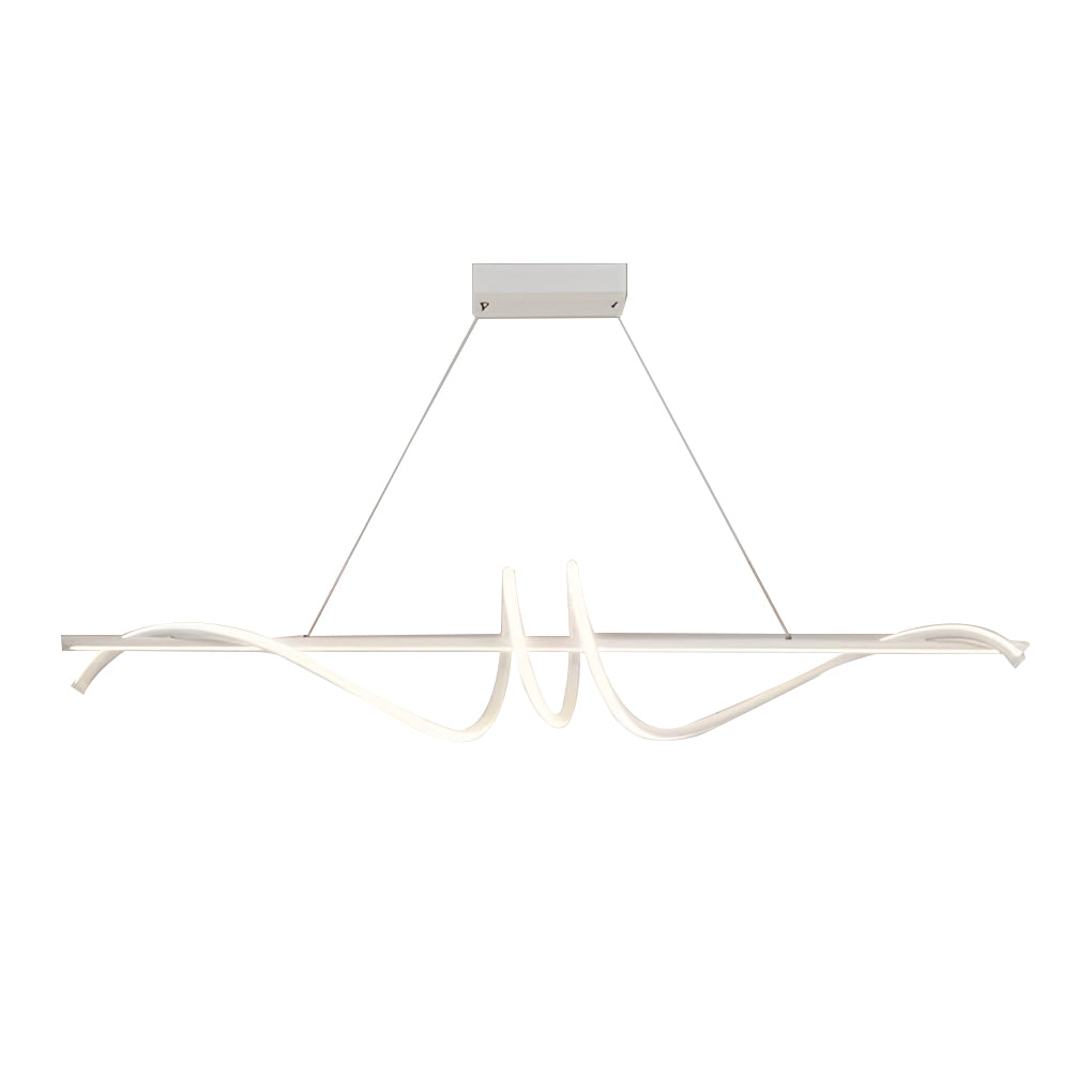 Minimalist Strip LED Kitchen Island Pendant Light Dimmable Nordic Dining Room Hanging Lamp