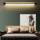 Minimalist Ultra Thin Rotatable Linear LED Wall Lamp in Black Finish for Bedside Decor