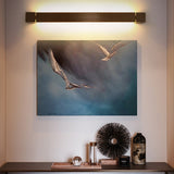 Minimalist Ultra Thin Rotatable Linear LED Wall Lamp in Black Finish for Bedside Decor