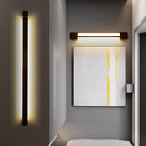 Minimalist Ultra Thin Rotatable Linear LED Wall Lamp in Black Finish for Bedside Decor
