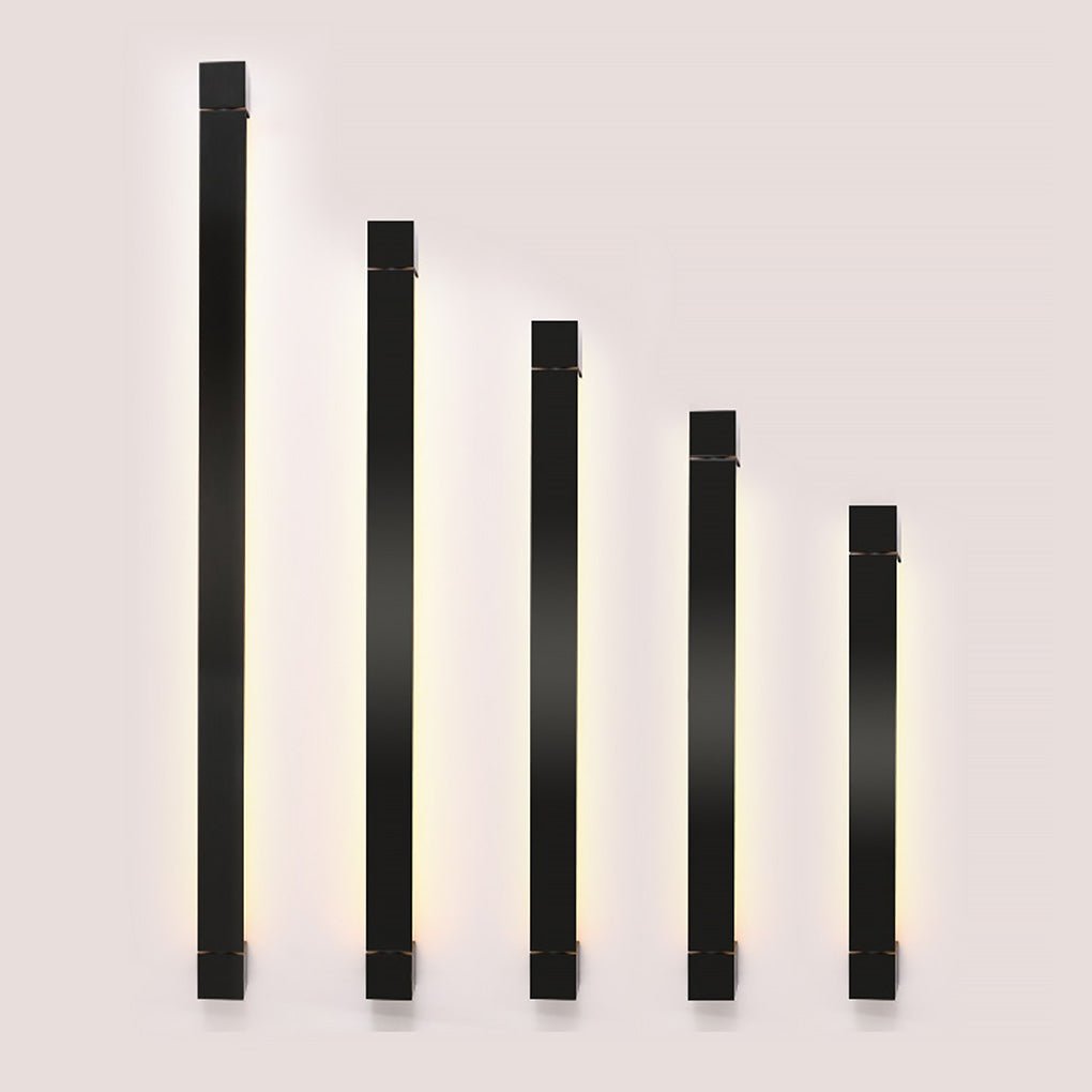 Minimalist Ultra Thin Rotatable Linear LED Wall Lamp in Black Finish for Bedside Decor