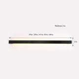 Minimalist Ultra Thin Rotatable Linear LED Wall Lamp in Black Finish for Bedside Decor