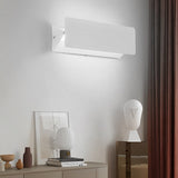 Minimalist White LED Strip Wall Lamp with 270 Degree Adjustable Rotation for Modern Interior