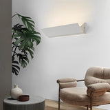 Minimalist White LED Strip Wall Lamp with 270 Degree Adjustable Rotation for Modern Interior