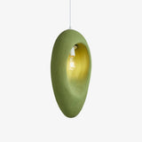 Mizuko Green Teardrop Hanging Lamp Modern Polystyrene Decorative Pendant Light