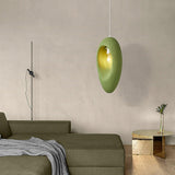 Mizuko Green Teardrop Hanging Lamp Modern Polystyrene Decorative Pendant Light