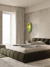 Mizuko Green Teardrop Hanging Lamp Modern Polystyrene Decorative Pendant Light