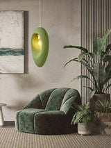 Mizuko Green Teardrop Hanging Lamp Modern Polystyrene Decorative Pendant Light
