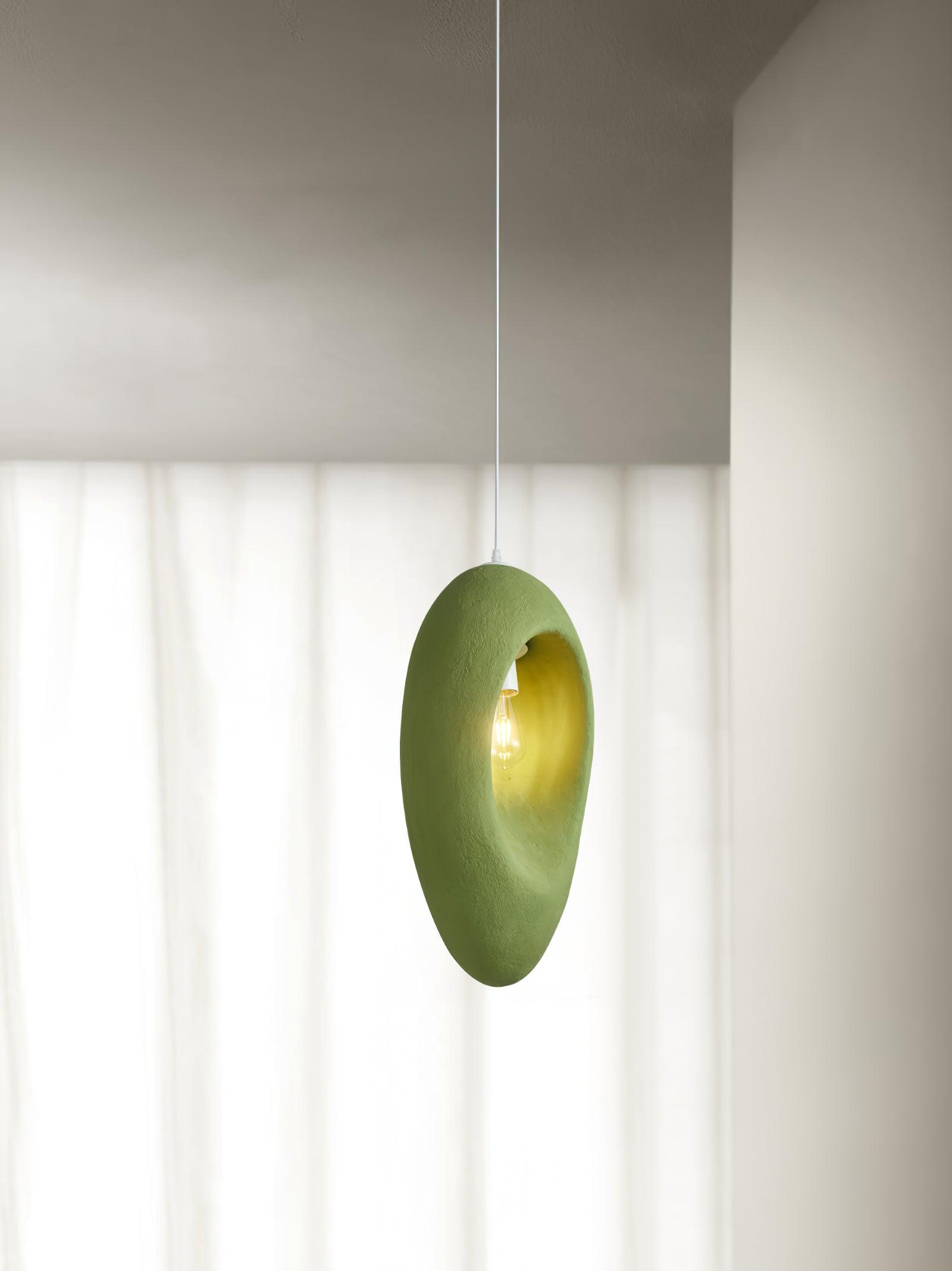 Mizuko Green Teardrop Hanging Lamp Modern Polystyrene Decorative Pendant Light