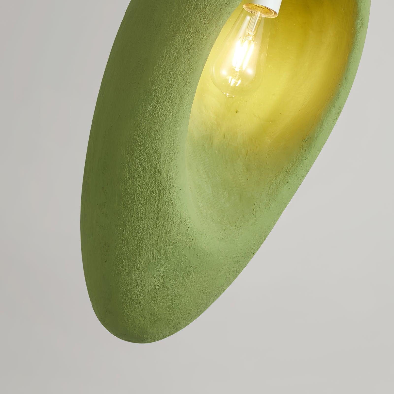 Mizuko Green Teardrop Hanging Lamp Modern Polystyrene Decorative Pendant Light