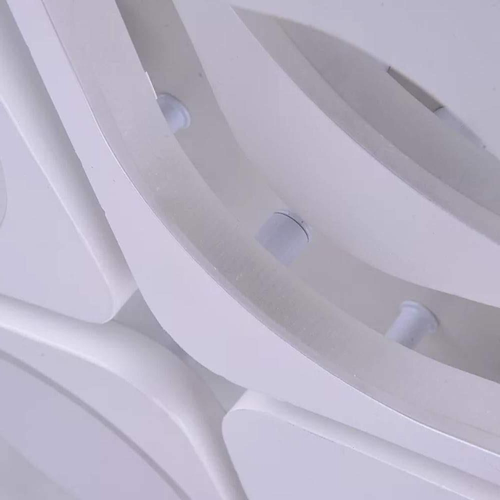 Modern Geometric White LED Ceiling Light Metal Flush Mount Lighting for Living Room Bedroom