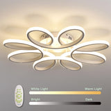 Modern Flower Shaped Dimmable LED Flush Mount Ceiling Light in White Finish for Home