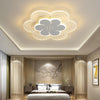 White Flower Silhouette LED Flush Mount Ceiling Light Dimmable Modern Minimalist Fixture
