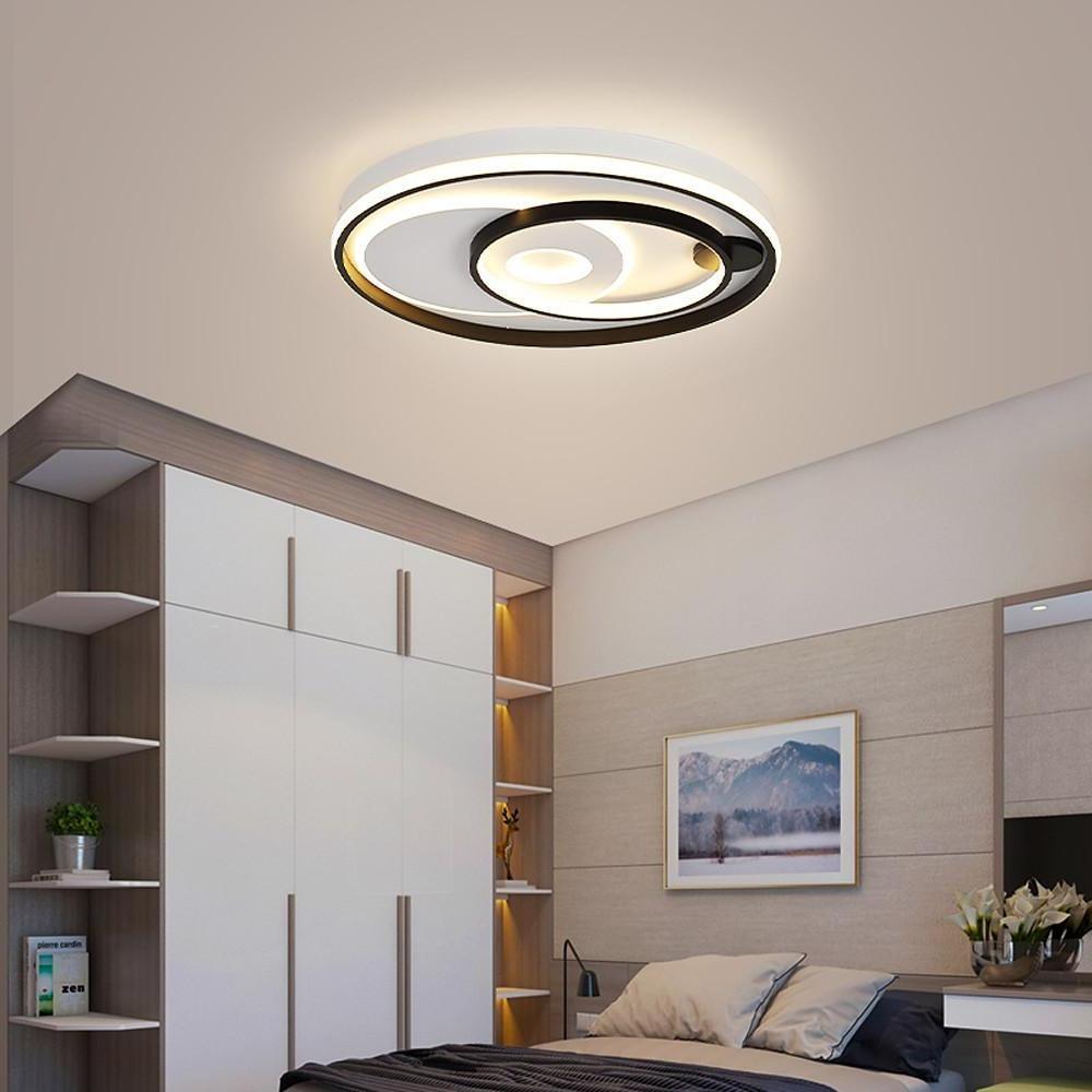 Geometric Three Ring LED Flush Mount Ceiling Light Modern Minimalist Lighting