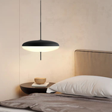 Model 2065 Mid Century Modern Pendant Lamp Opalescent Saucer Suspension Light