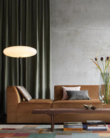Model 2065 Mid Century Modern Pendant Lamp Opalescent Saucer Suspension Light