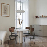 Model 2065 Mid Century Modern Pendant Lamp Opalescent Saucer Suspension Light
