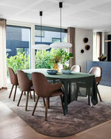 Model 2065 Mid Century Modern Pendant Lamp Opalescent Saucer Suspension Light