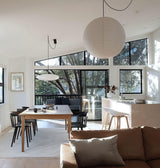 Model 2065 Mid Century Modern Pendant Lamp Opalescent Saucer Suspension Light