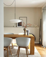 Model 2065 Mid Century Modern Pendant Lamp Opalescent Saucer Suspension Light