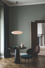 Model 2065 Mid Century Modern Pendant Lamp Opalescent Saucer Suspension Light