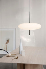 Model 2065 Mid Century Modern Pendant Lamp Opalescent Saucer Suspension Light
