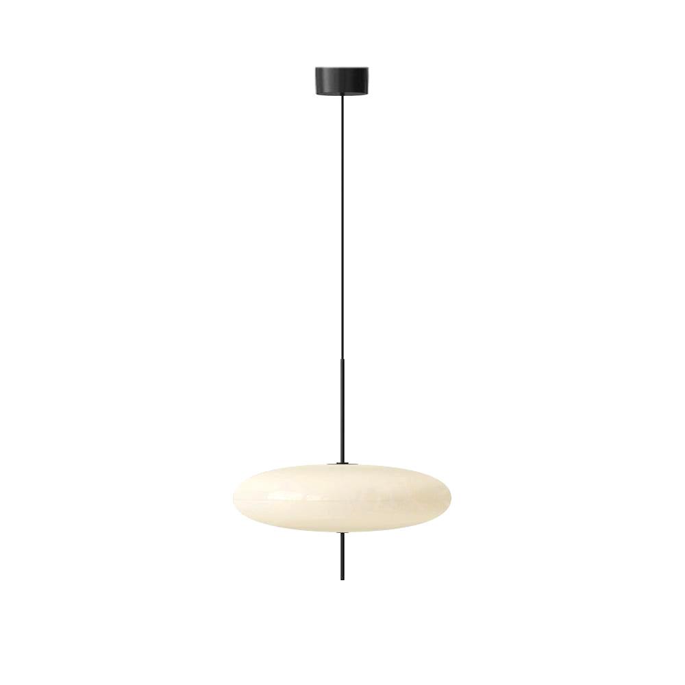 Model 2065 Mid Century Modern Pendant Lamp Opalescent Saucer Suspension Light
