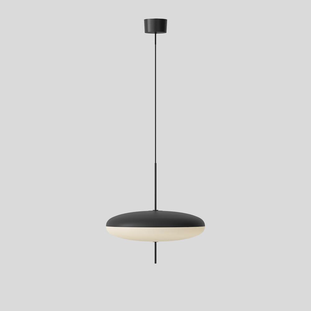 Model 2065 Mid Century Modern Pendant Lamp Opalescent Saucer Suspension Light