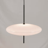 Model 2065 Mid Century Modern Pendant Lamp Opalescent Saucer Suspension Light