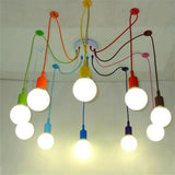 Modern 10 Head Cluster Spider Chandelier DIY Adjustable Industrial LED Pendant Ceiling Light