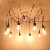 Modern 10 Head Cluster Spider Chandelier DIY Adjustable Industrial LED Pendant Ceiling Light