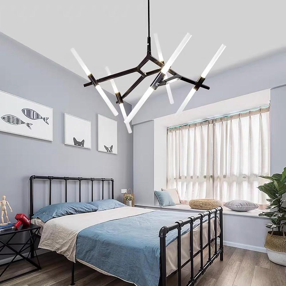Modern 10 Light Industrial Sputnik Chandelier Glass Globe Pendant Lighting for Living Dining Room