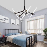 Modern 10 Light Industrial Sputnik Chandelier Glass Globe Pendant Lighting for Living Dining Room